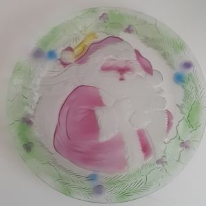 Vintage Christmas Santa Plate